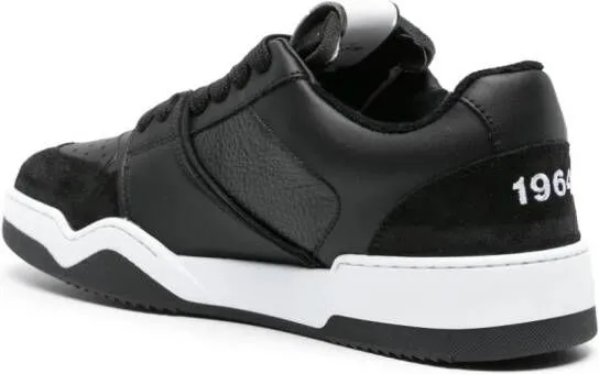 DSQUARED2 Spiker leather trainers Black