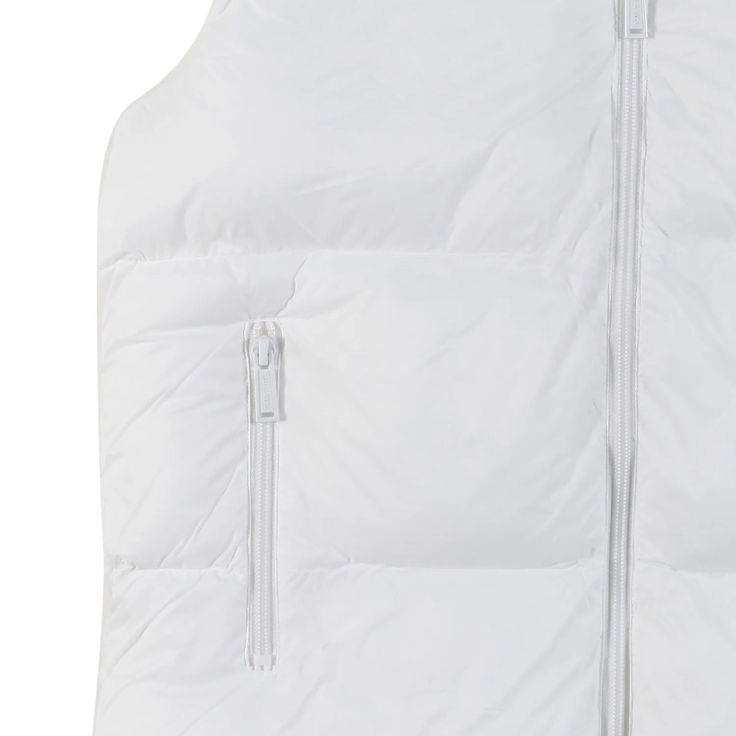 Dsquared2 White Padded Nylon Vest With Milano Logo