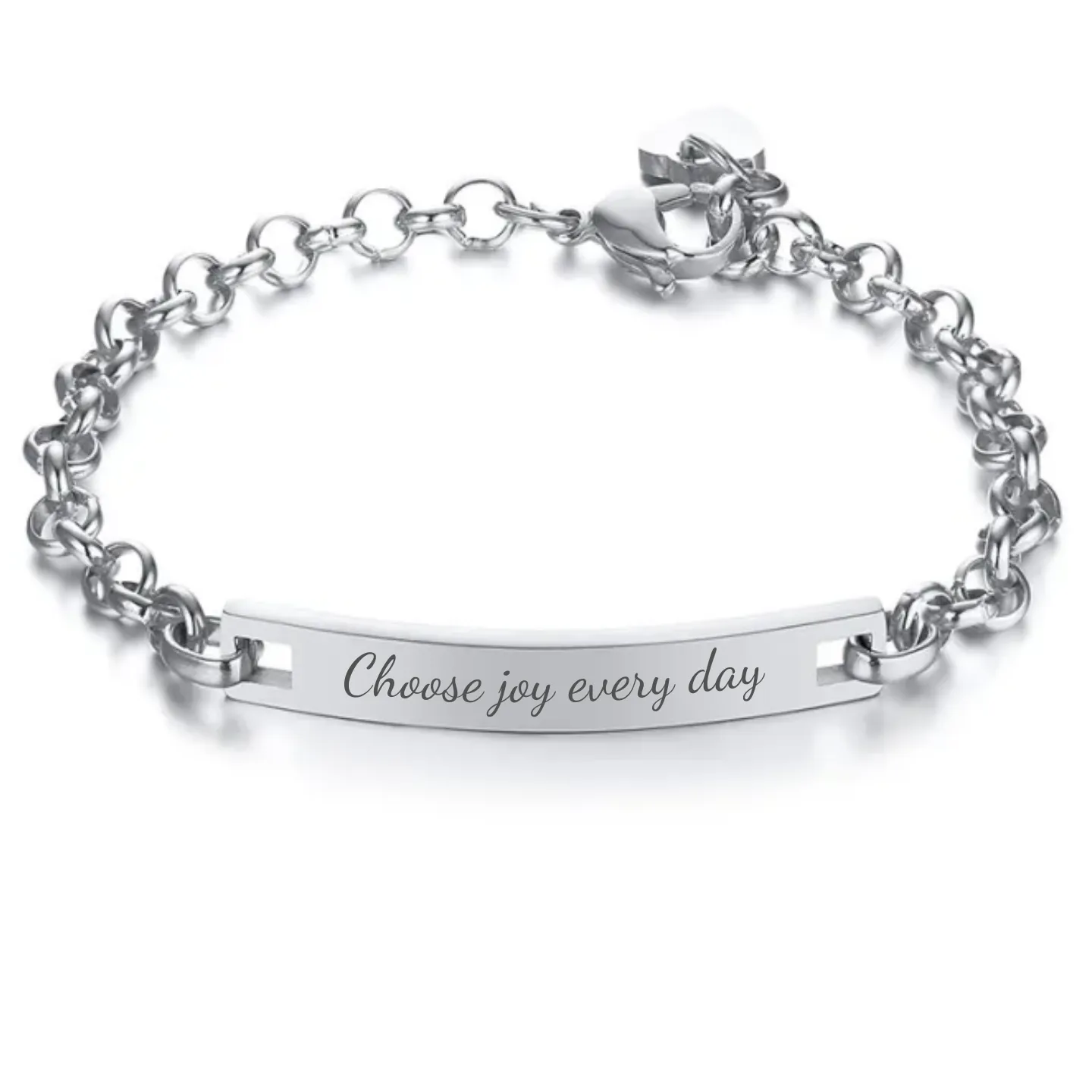 Ella Personalized Stainless Steel bracelet, Adjustable Size 17-22cm (READY IN 3 DAYS!)