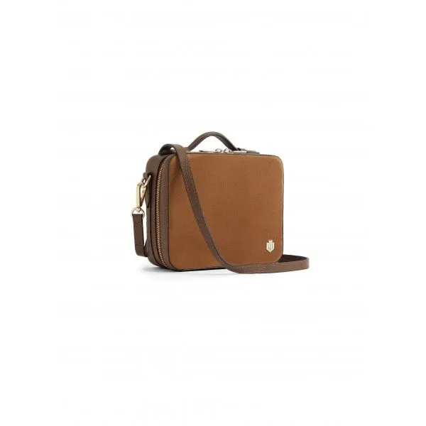 Fairfax & Favor Buckingham Cross Body Bag in Tan Suede