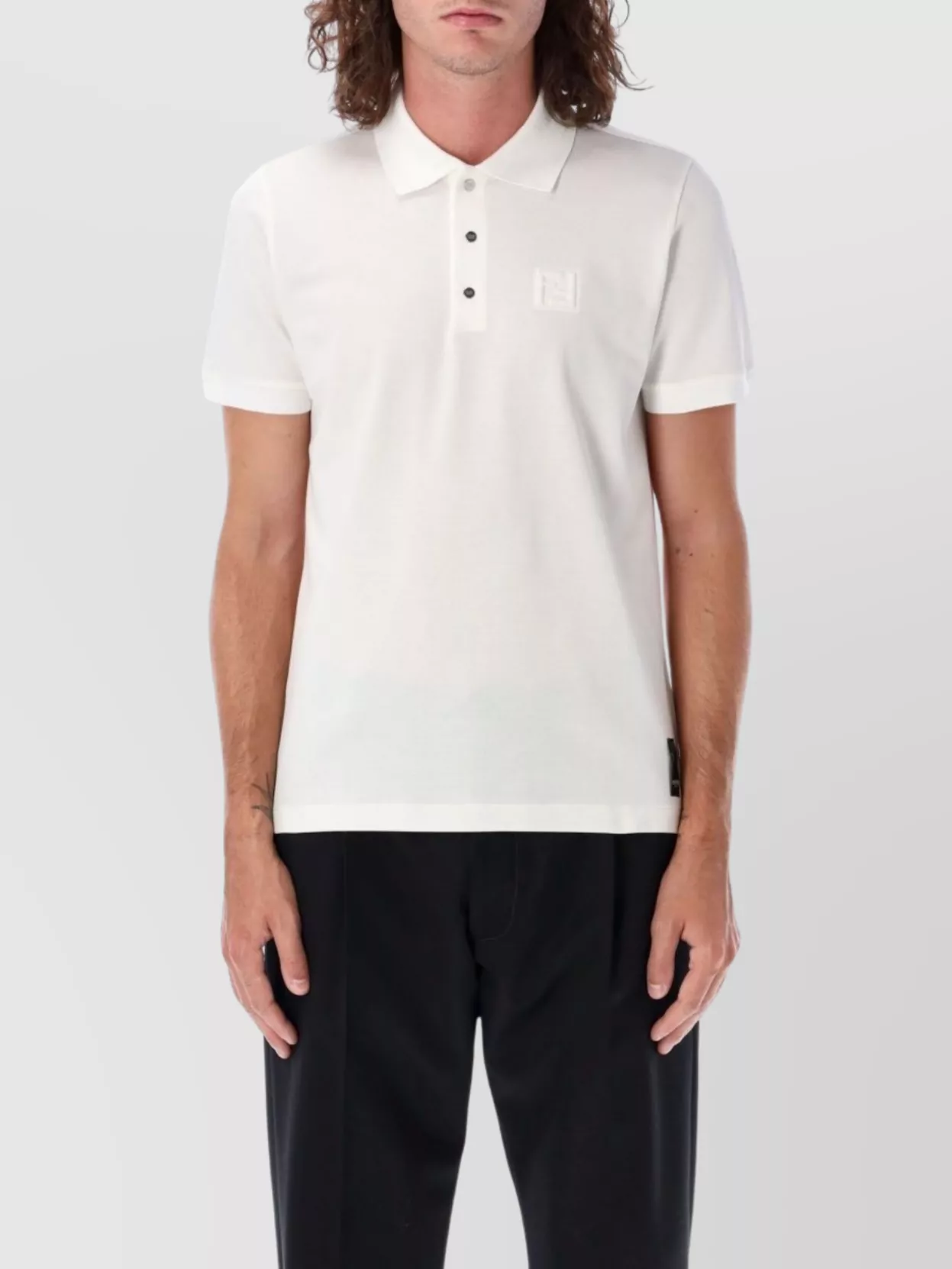 Fendi   Piquet polo short sleeves