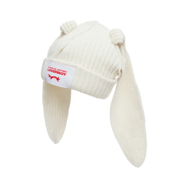 Floppy Rabbit Beanie - Ecru