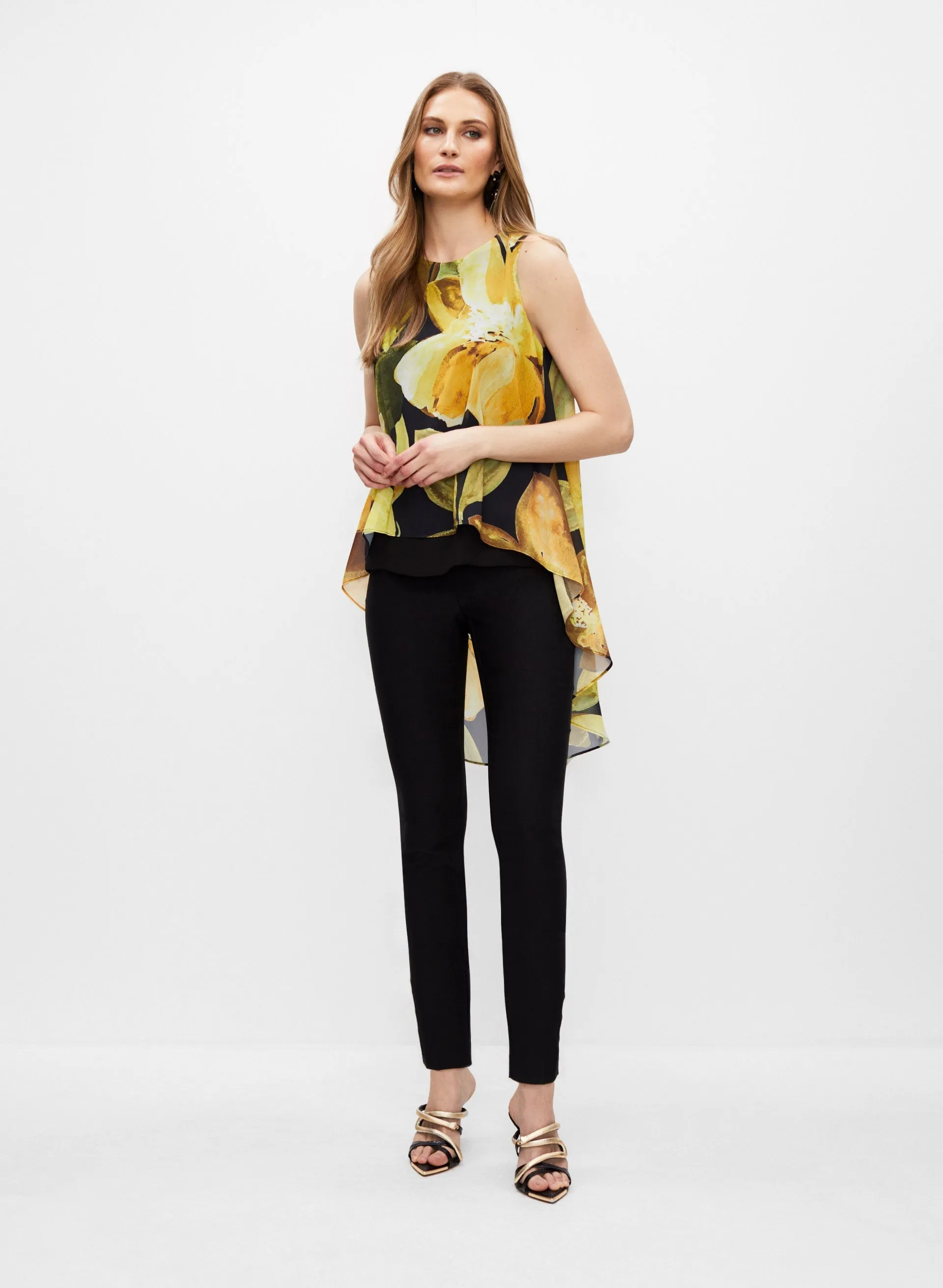 Floral Motif Asymmetric Tunic