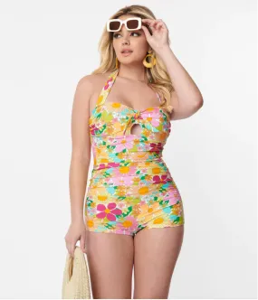 Floral Pismo Romper Swimsuit