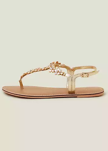 Flower Embellished Sandals by Accessorize | Look Again