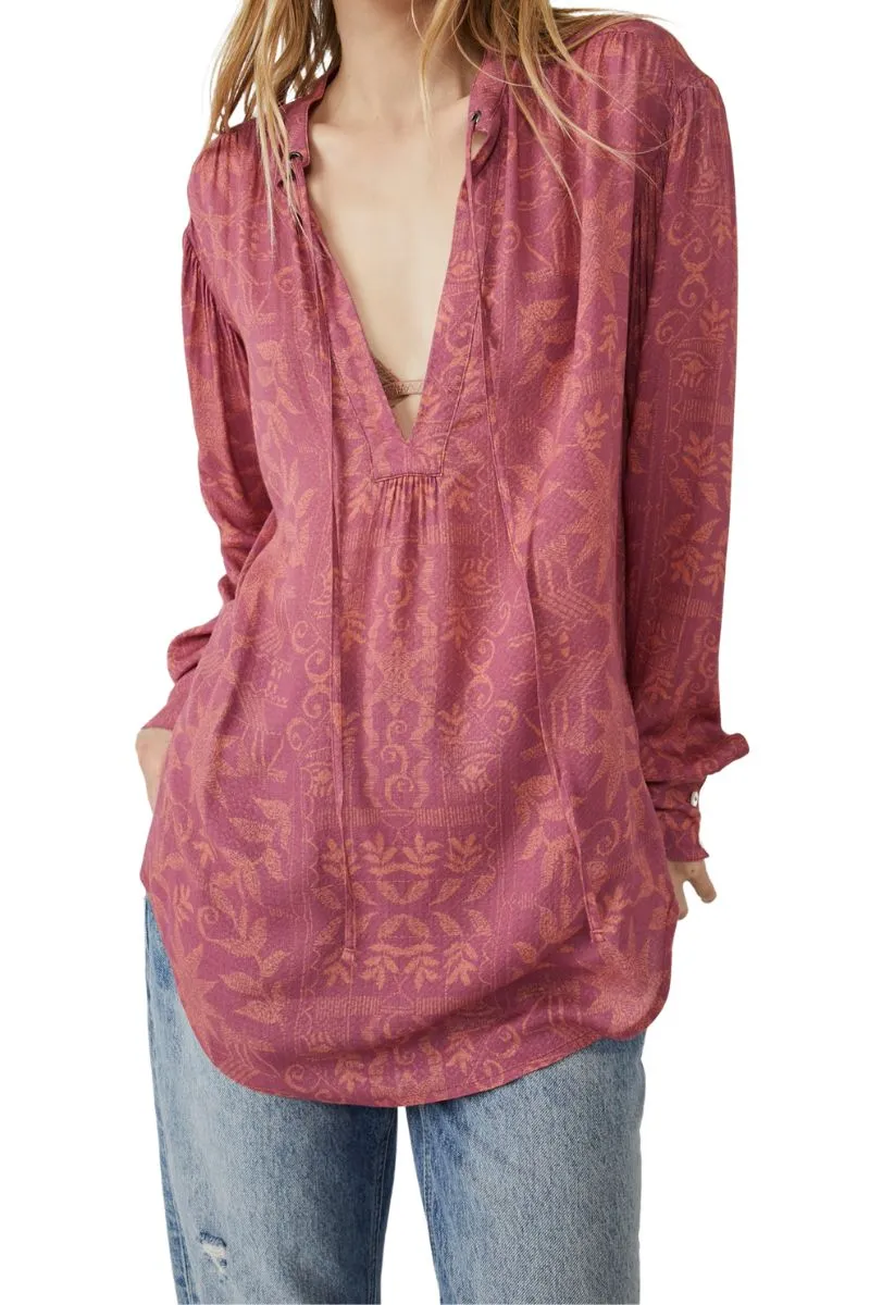 Free People Mia Tunic in Rouge