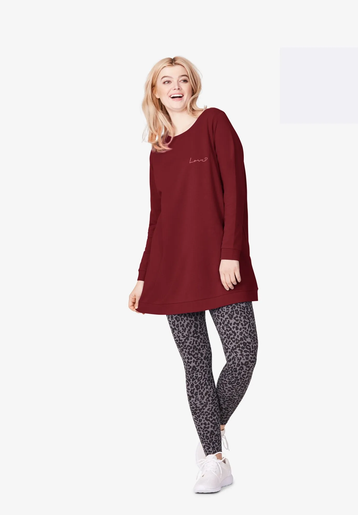 French Terry Love Tunic Sweatshirt