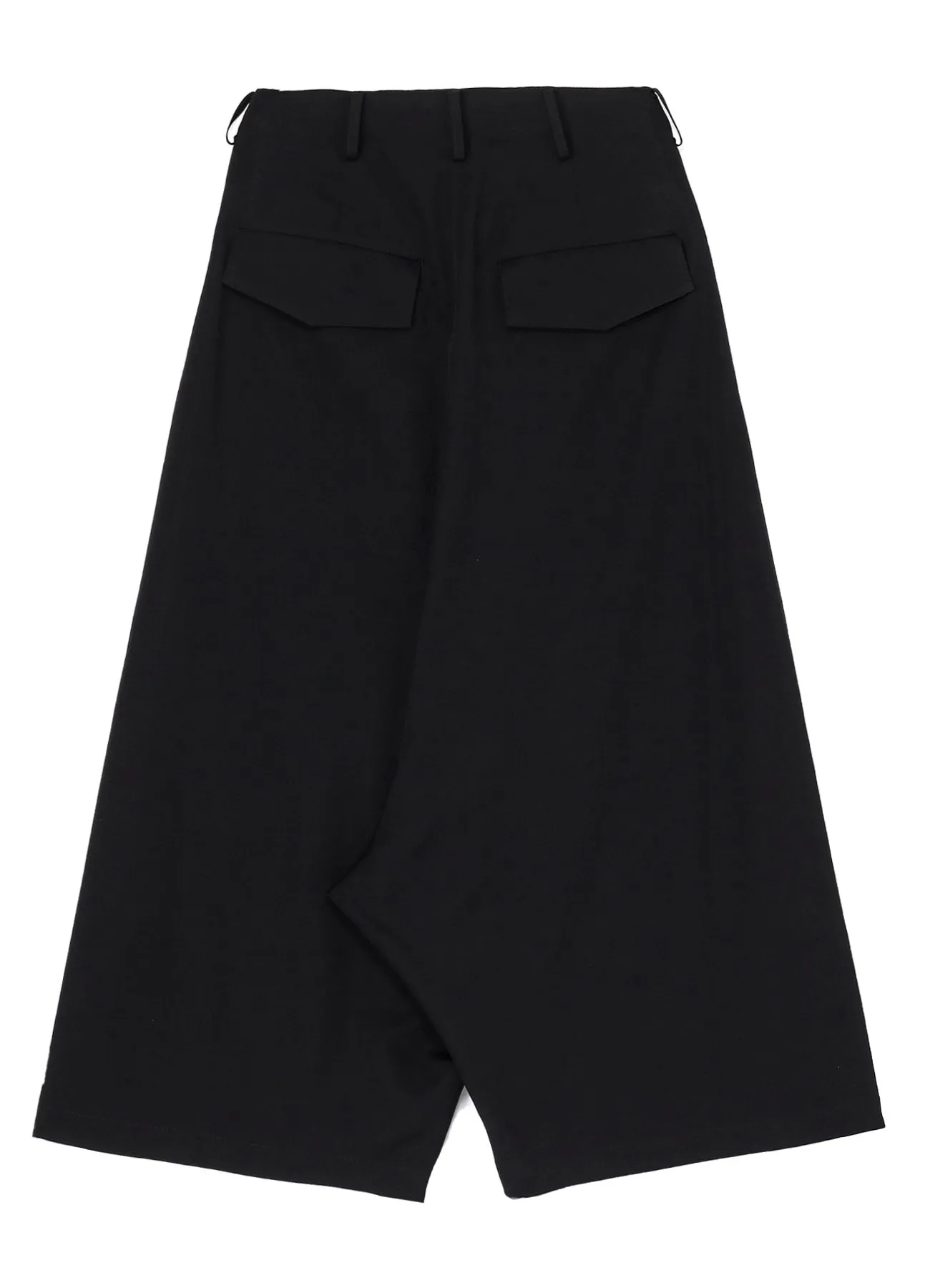 GABARDINE R-BACKSIDE FLARE WIDE PANTS