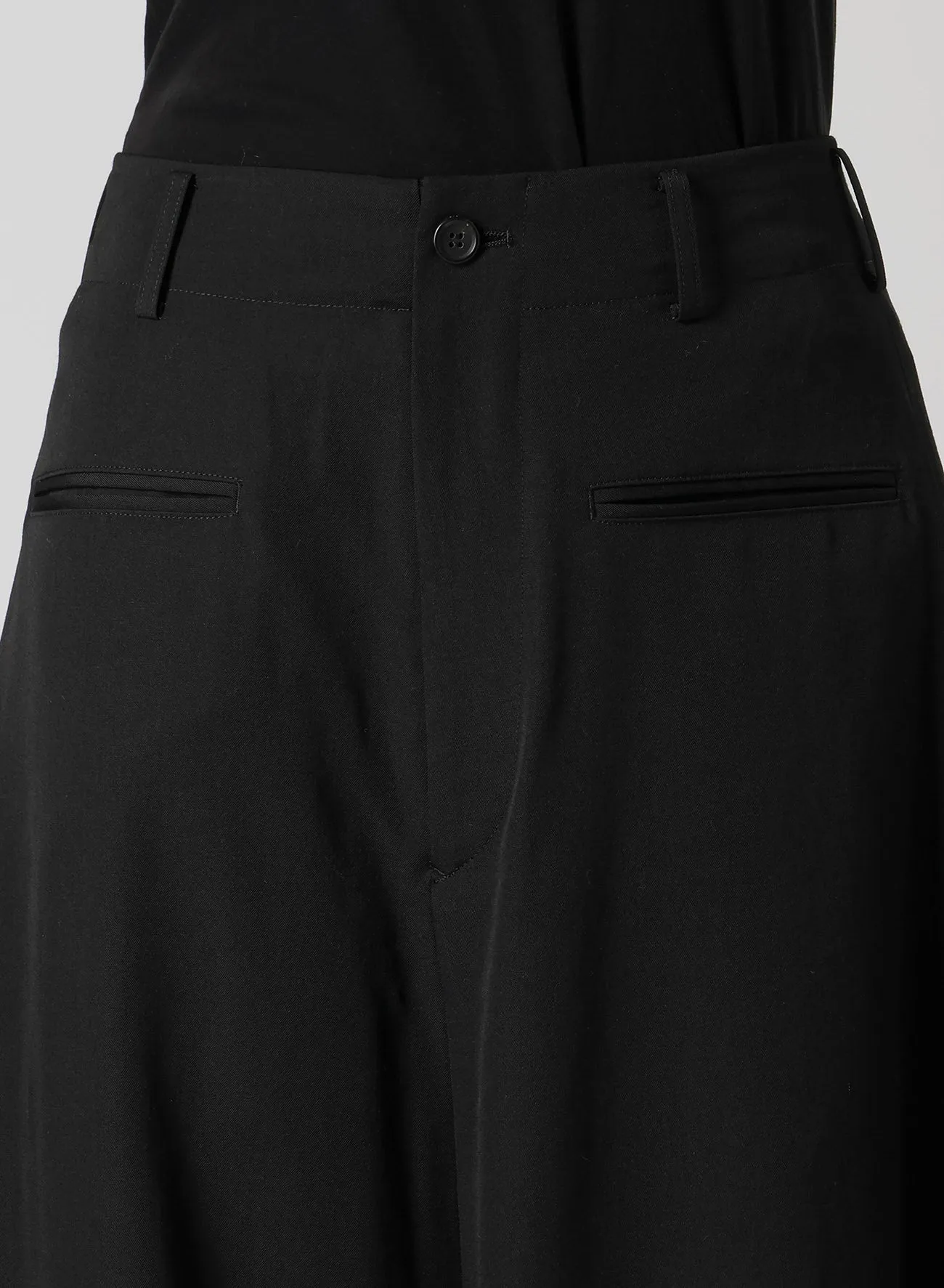 GABARDINE R-BACKSIDE FLARE WIDE PANTS