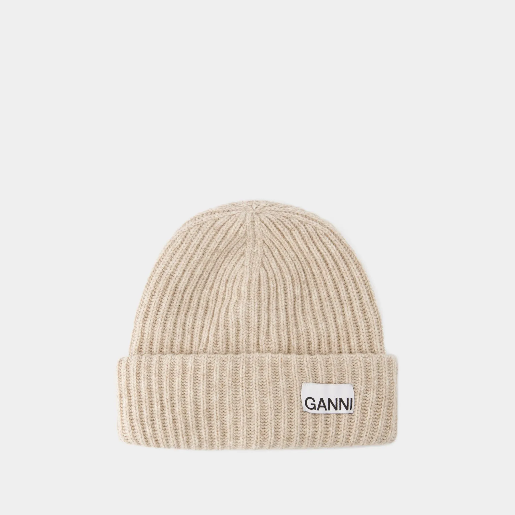 Ganni  Beanie - Ganni - Wool - Beige