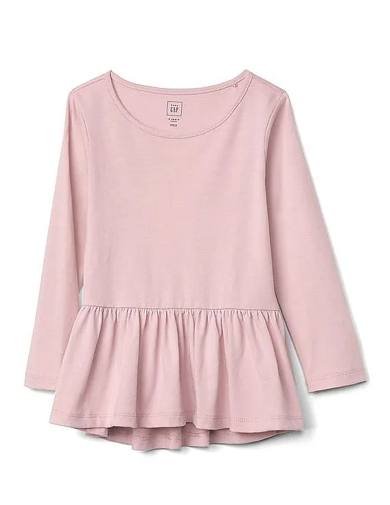 GAP Girls Pink Jersey Peplum Tunic