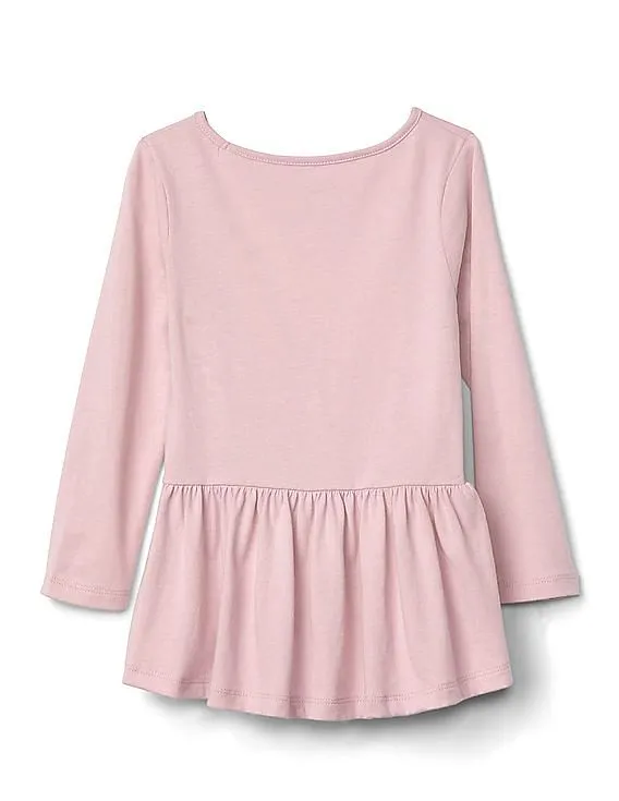 GAP Girls Pink Jersey Peplum Tunic