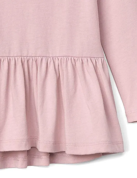 GAP Girls Pink Jersey Peplum Tunic