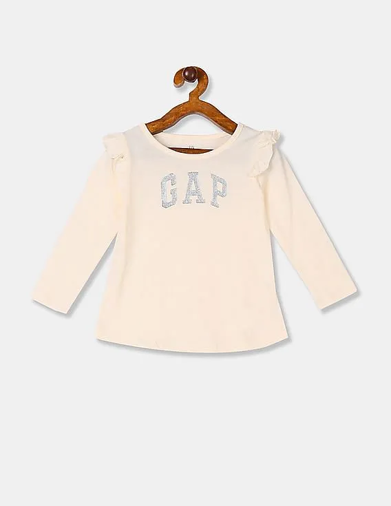 GAP Girls White Long Sleeve Logo Tunic