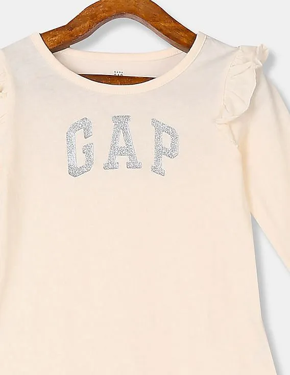 GAP Girls White Long Sleeve Logo Tunic