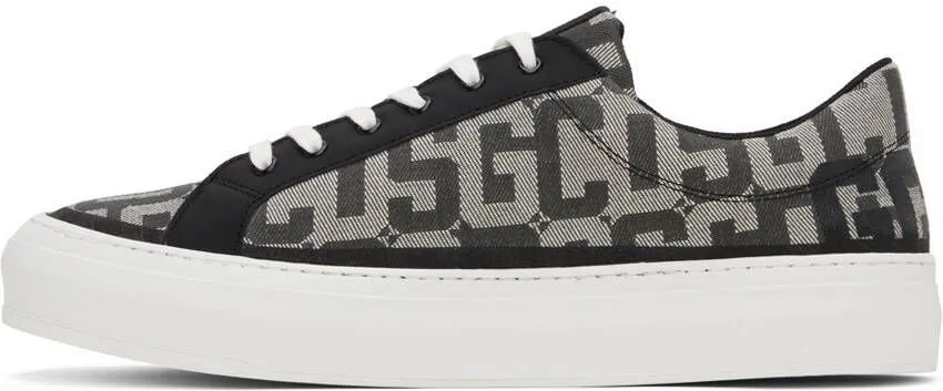 GCDS Black & Off-White Monogram Sneakers