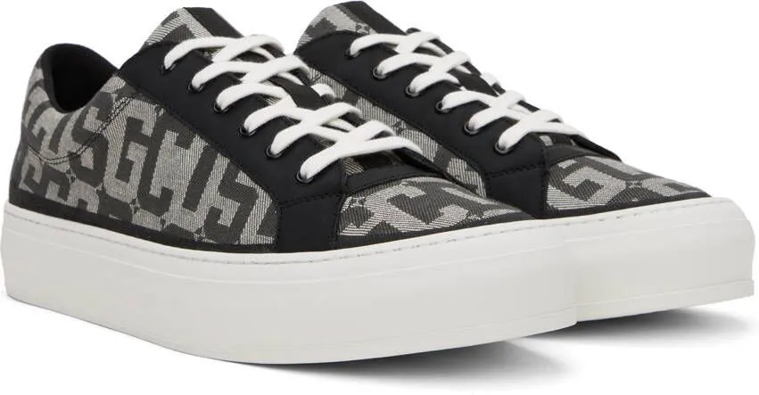 GCDS Black & Off-White Monogram Sneakers