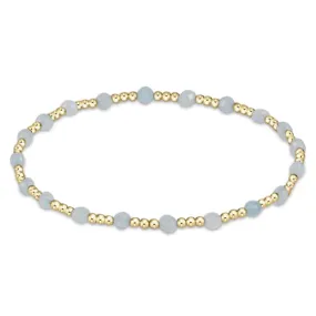 Gemstone Gold Sincerity 3mm Bead Bracelet - aquamarine