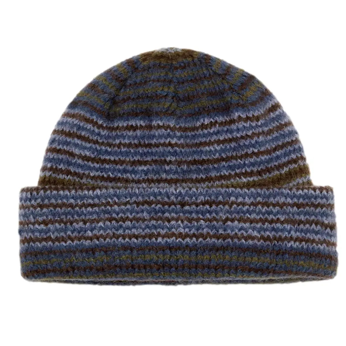 george beanie blue green stripe