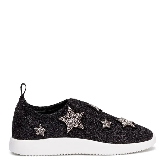 Giuseppe Zanotti Alena Star black glitter sneakers