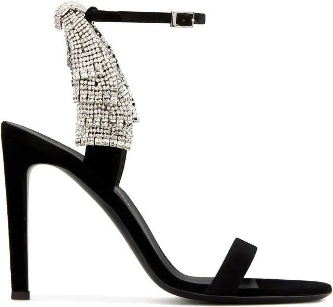 Giuseppe Zanotti Jamila 105mm embellished sandals Black