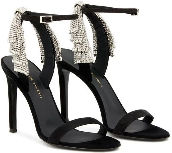 Giuseppe Zanotti Jamila 105mm embellished sandals Black