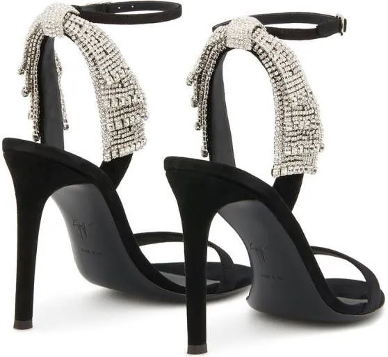 Giuseppe Zanotti Jamila 105mm embellished sandals Black