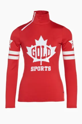 Goldbergh Maple Leaf Ski Pully Flame