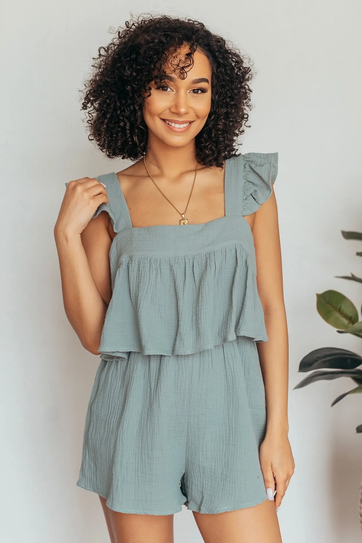 Gracie Square Neck Romper