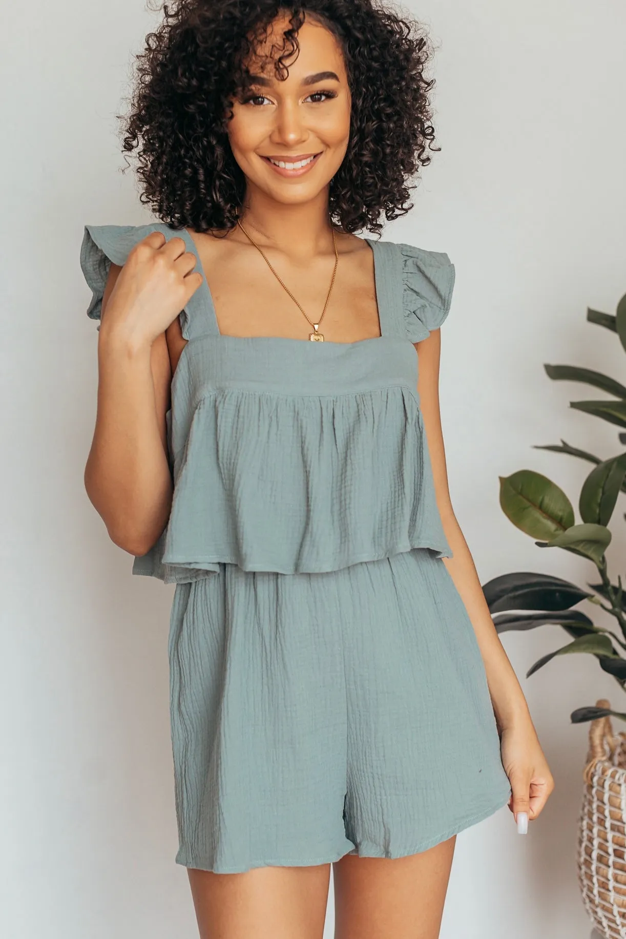 Gracie Square Neck Romper