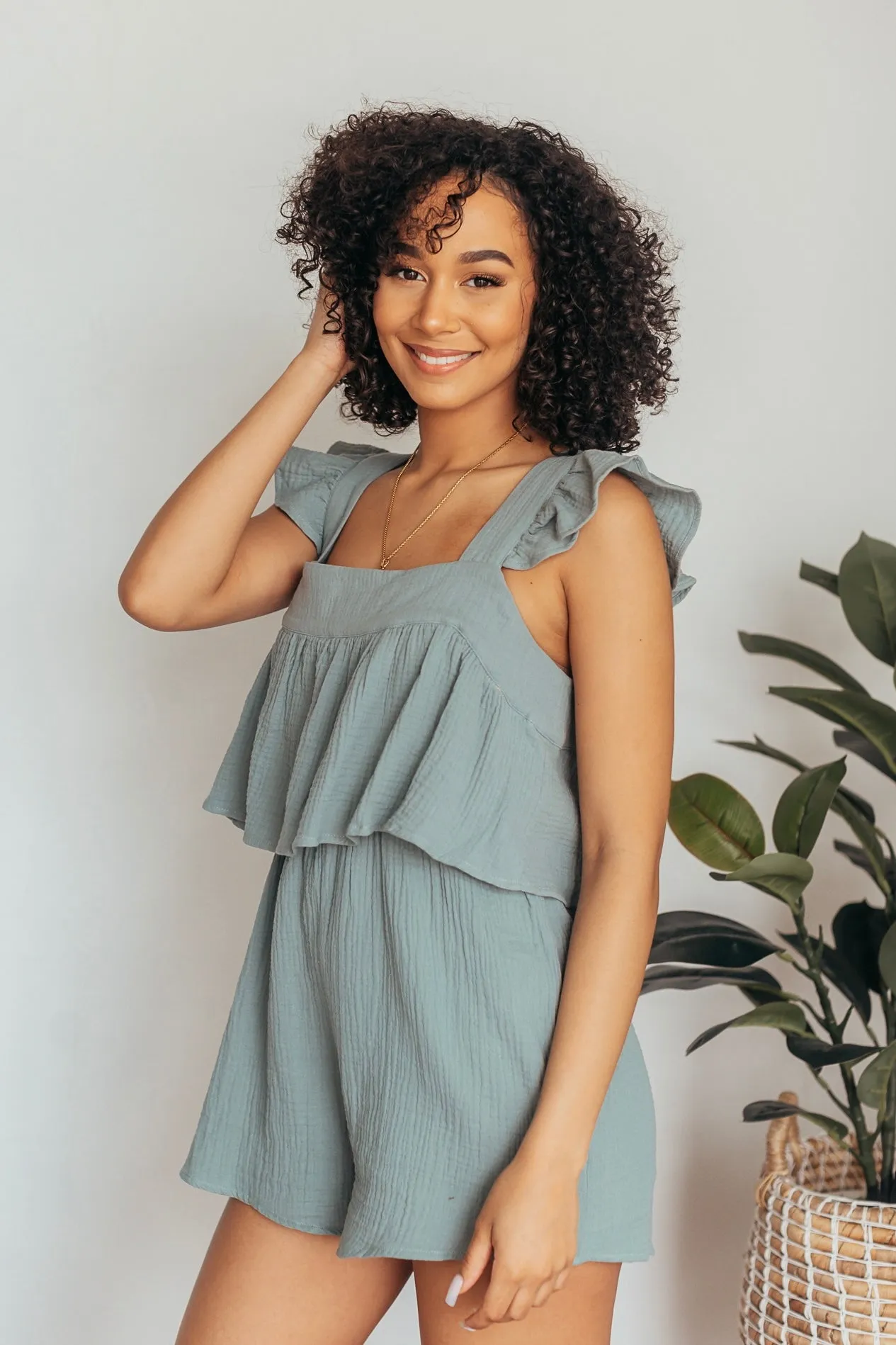 Gracie Square Neck Romper