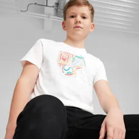 GRAPHICS Year of Sports Tee - Youth 8-16 years | PUMA White | PUMA Basketball | PUMA 