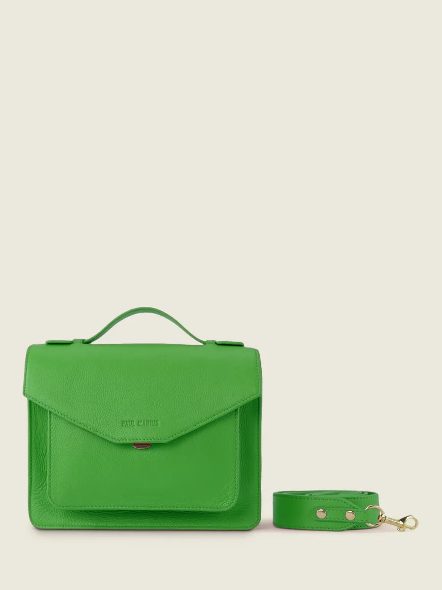 Green Leather Cross-body Bag for Women - Simone Sorbet Kiwi | PAUL MARIUS