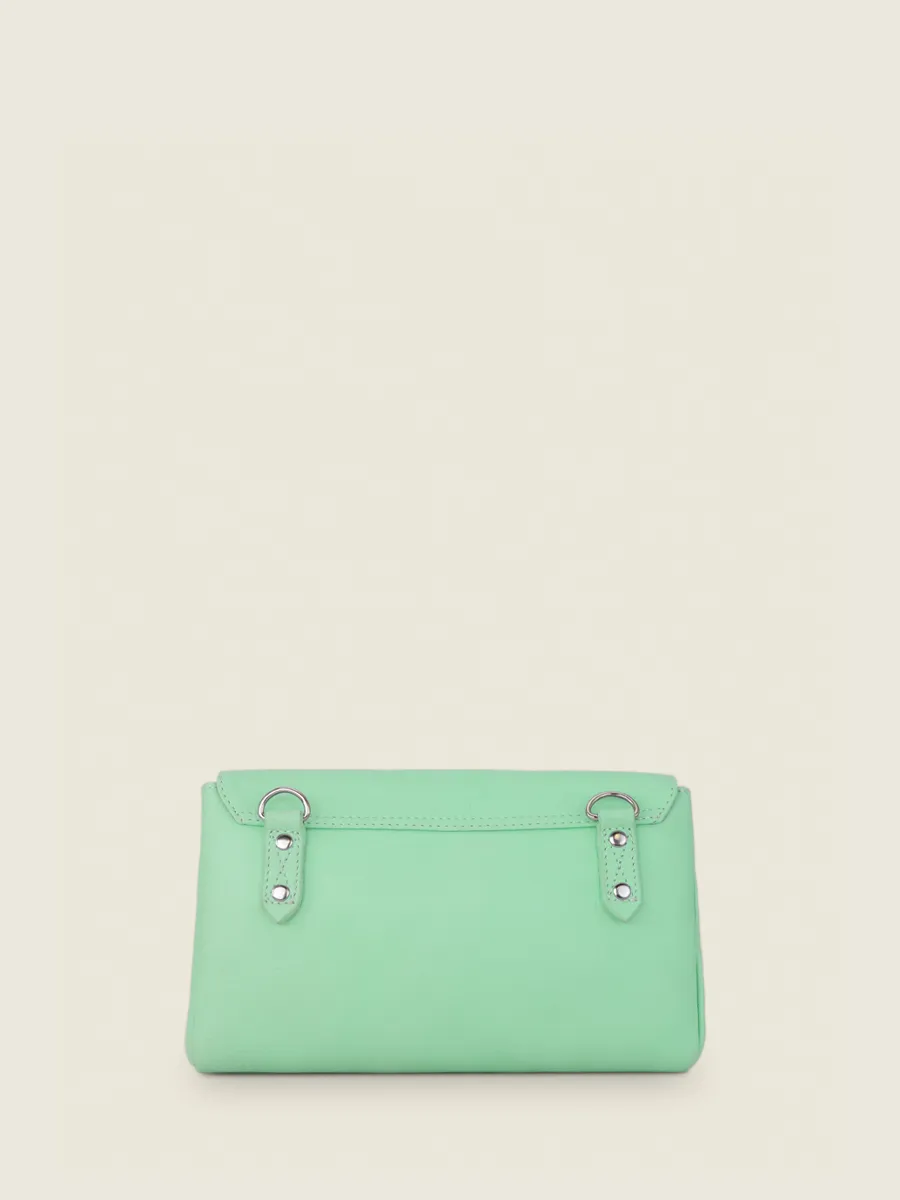 Green Leather Cross-Body Bag for Women - Suzon M Pastel Mint | PAUL MARIUS