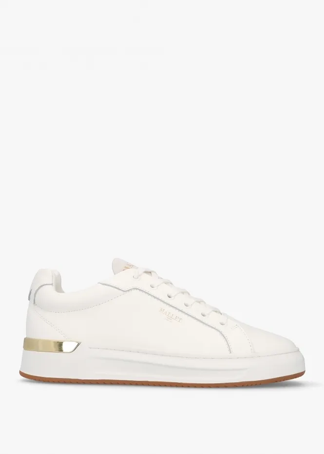 GRFTR White Leather Trainers