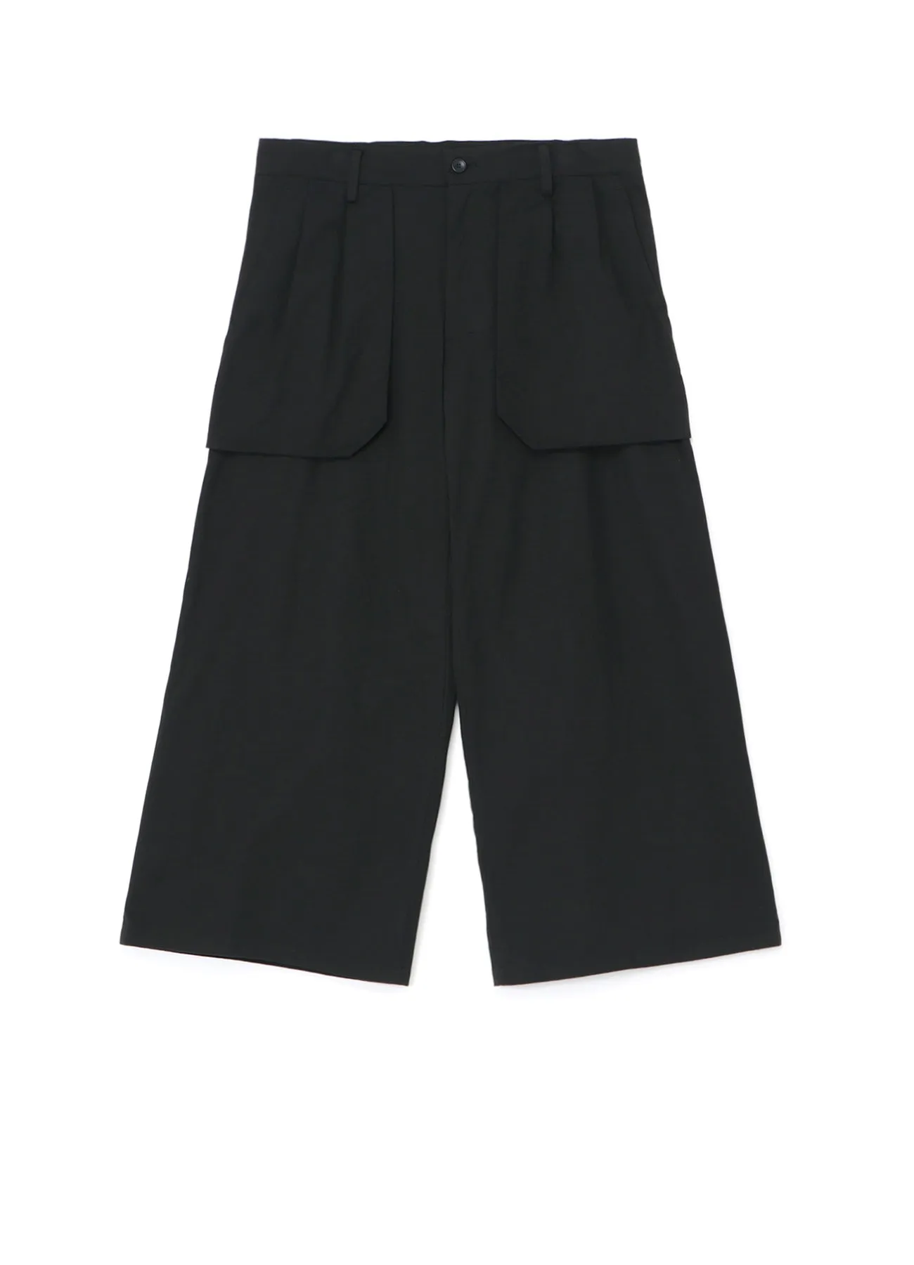 HIGH DENSITY COTTON PLEATED WIDE LEG PANTS