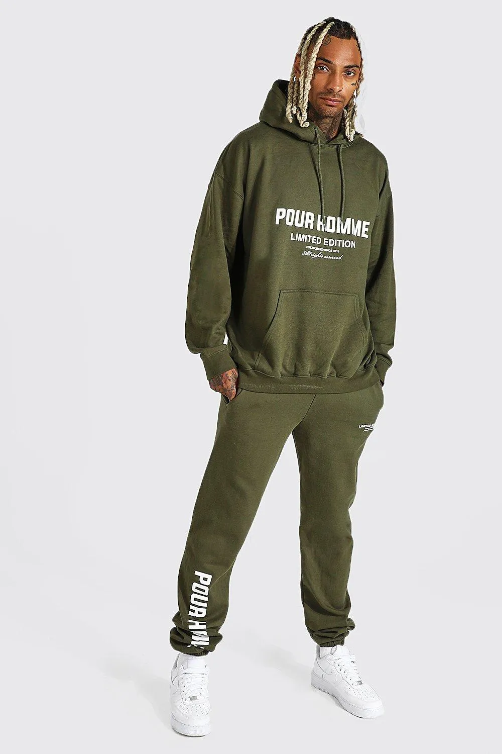 Homme Print Hooded Tracksuit