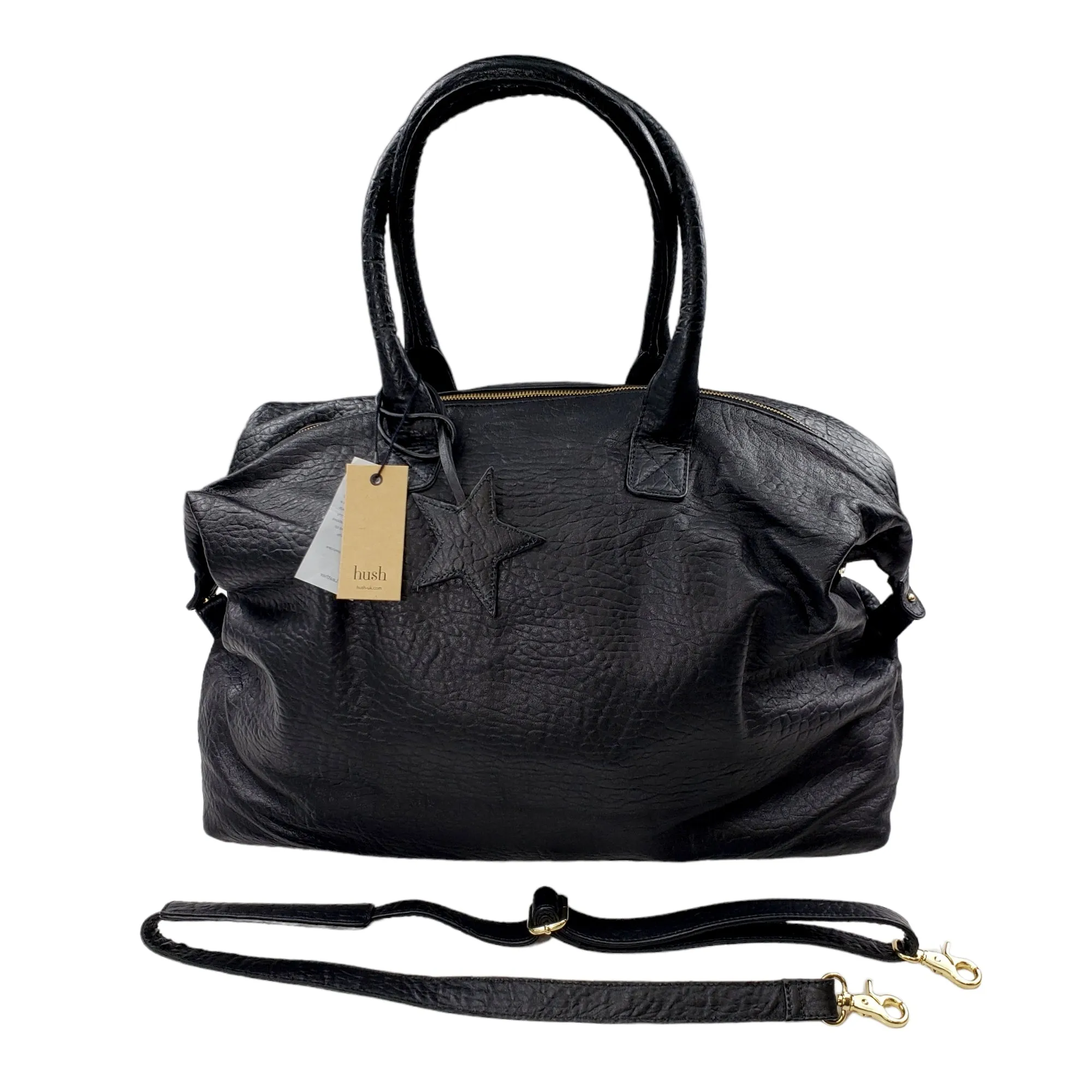 Hush Black Leather Gabby Weekend Bag