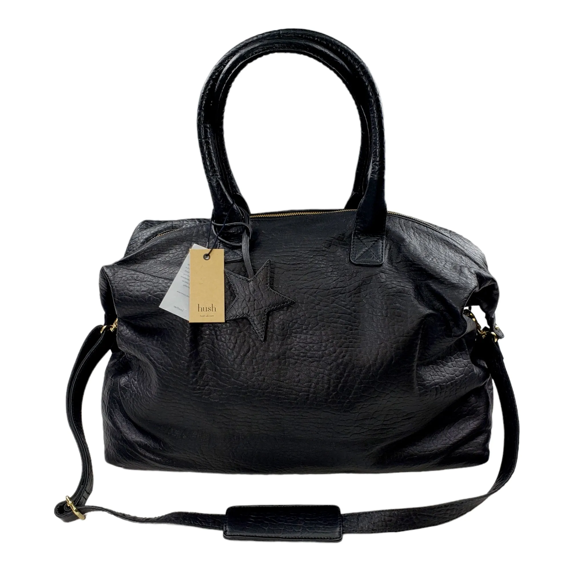 Hush Black Leather Gabby Weekend Bag