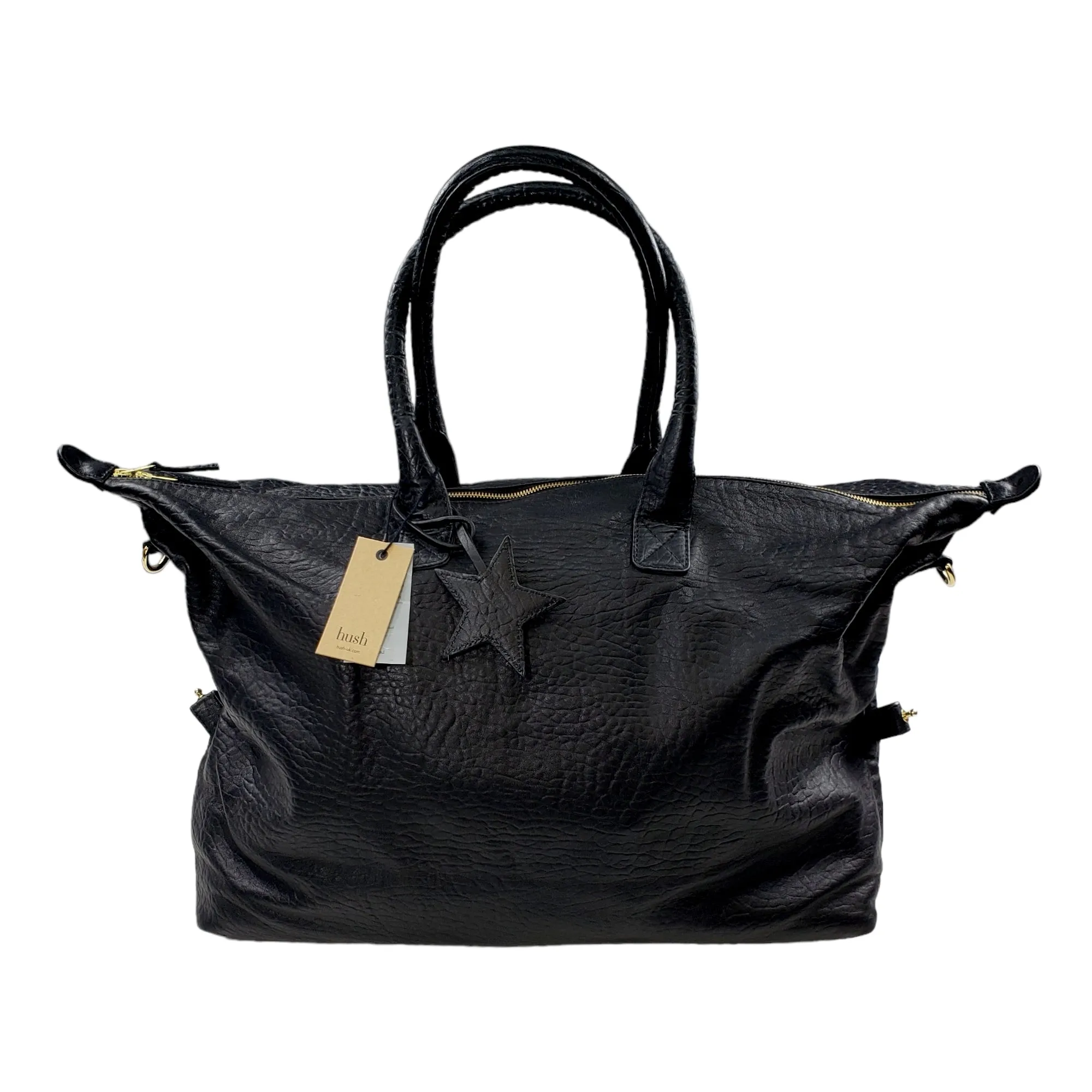 Hush Black Leather Gabby Weekend Bag