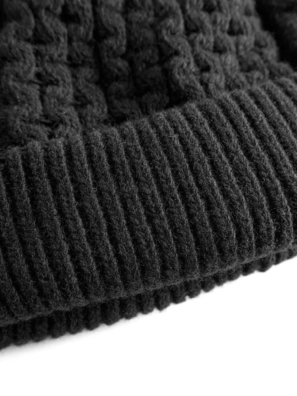 Hybrid Cable Beanie - Black