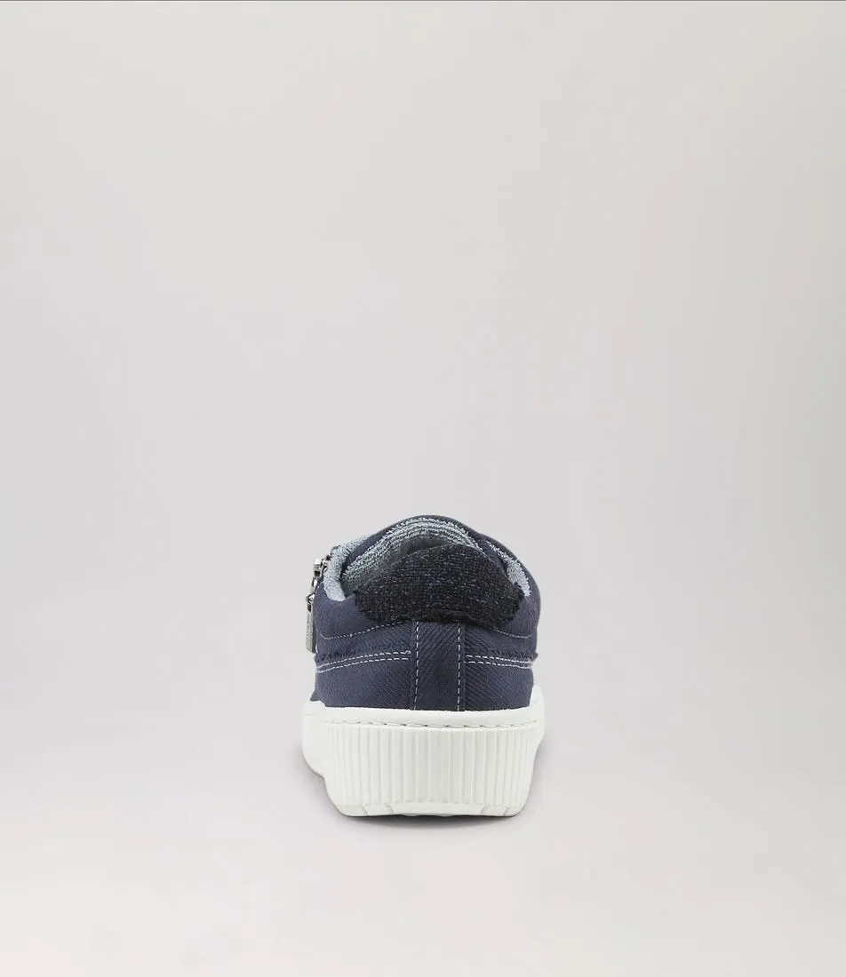 I LOVE BILLY Izzar Navy Recycled Canvas Sneakers