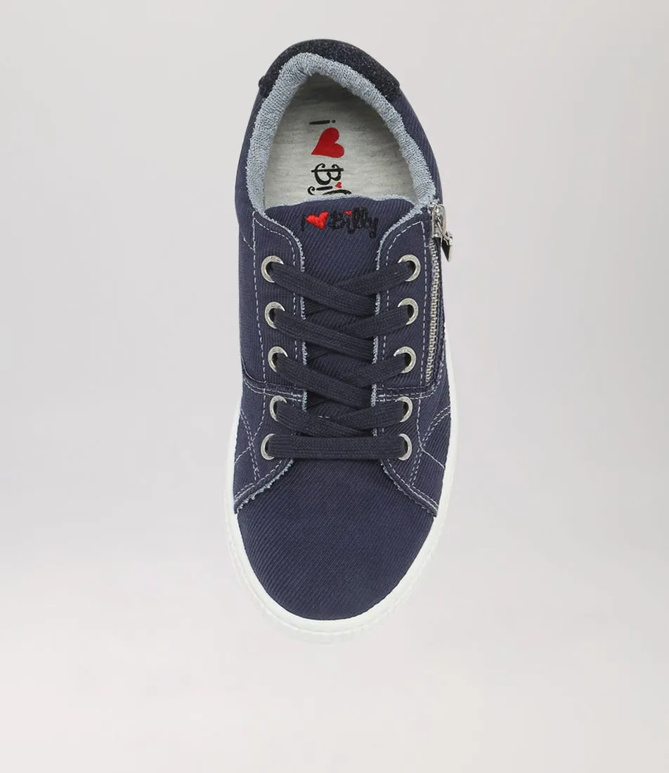 I LOVE BILLY Izzar Navy Recycled Canvas Sneakers