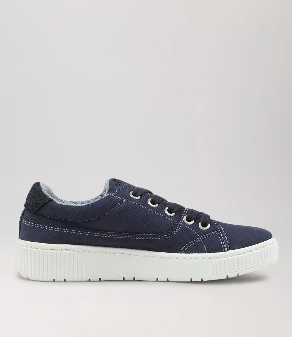 I LOVE BILLY Izzar Navy Recycled Canvas Sneakers