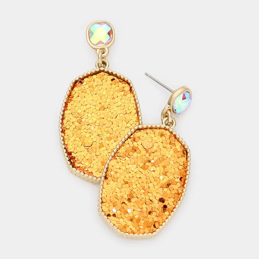 iLLASPARKZ Glittered Hexagon Dangle Earrings