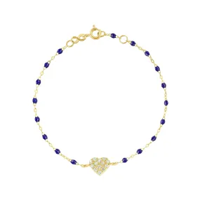 In Love Diamond Bracelet, Lapis, Yellow Gold, 6.7