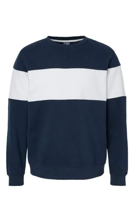 J. America 8646 Varsity Fleece Crewneck Sweatshirt