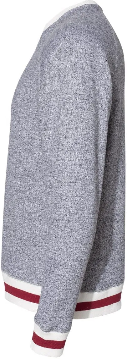 J America Peppered Fleece Crewneck Sweatshirt