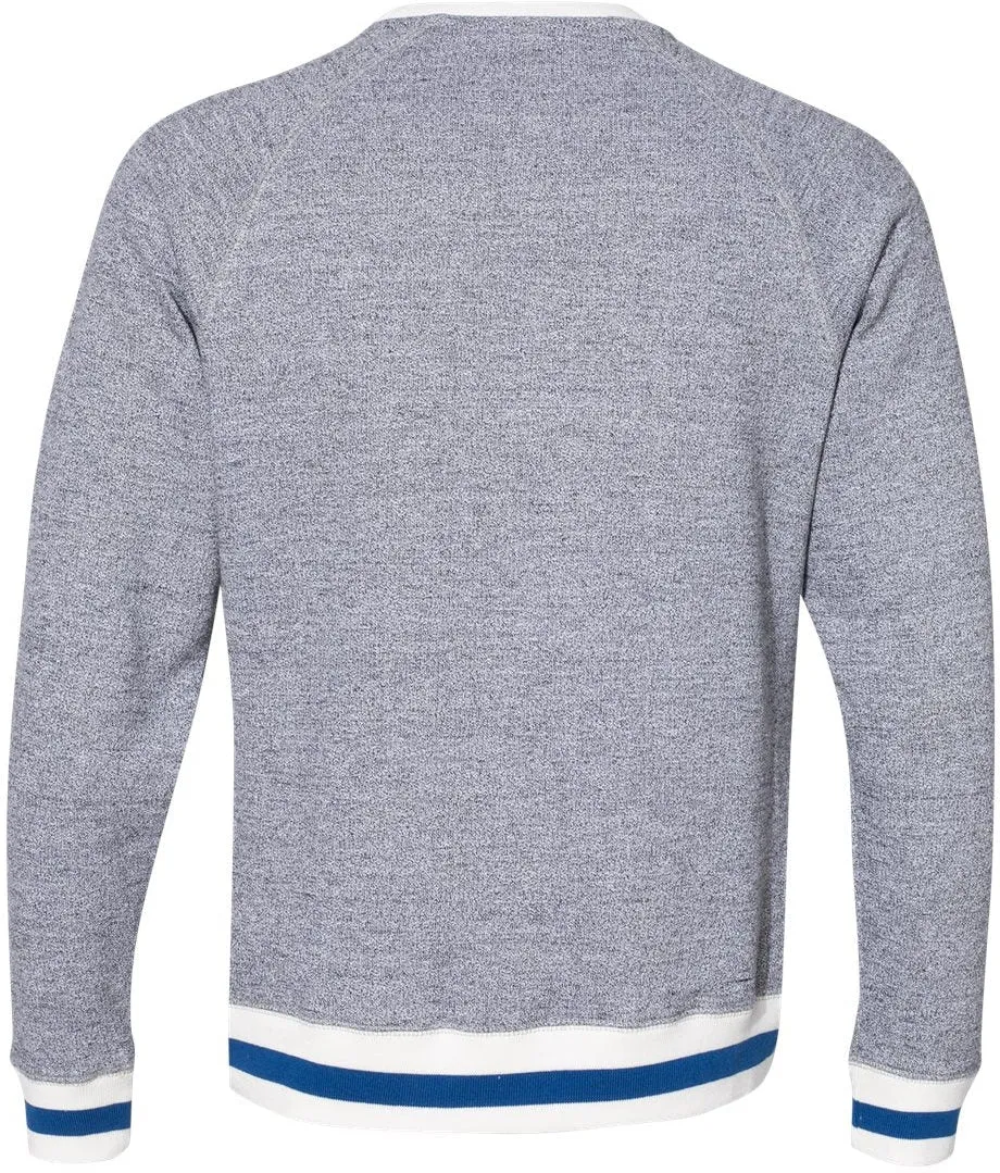 J America Peppered Fleece Crewneck Sweatshirt