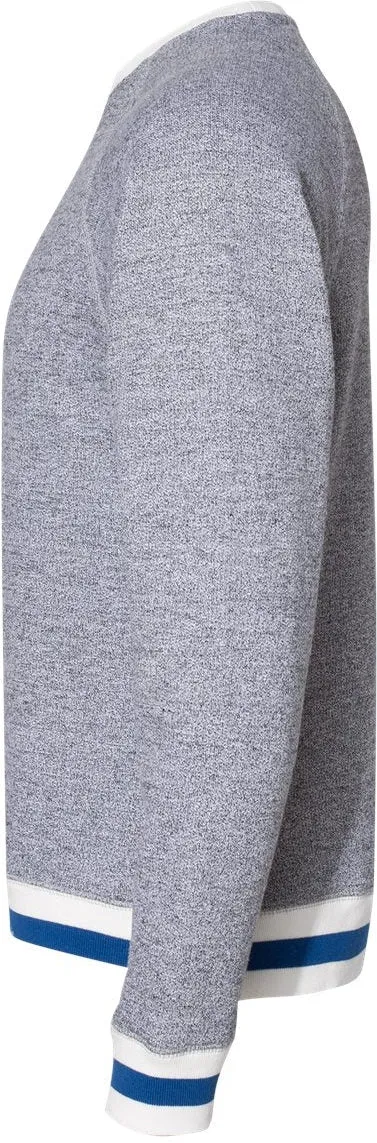 J America Peppered Fleece Crewneck Sweatshirt